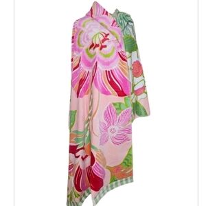 Spartina 449 Oversize Beach Towel Flamingo Pineapple NWT